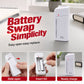 Bærbar nødoplader til mobiltelefoner – powerbank drevet af AA-batterier med LED-lommelygte