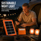 Bærbart solenergisystem med 2 LED-lamper