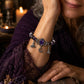 Gotisk lilla Halloween-armbånd med rhinestones