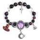 Gotisk lilla Halloween-armbånd med rhinestones