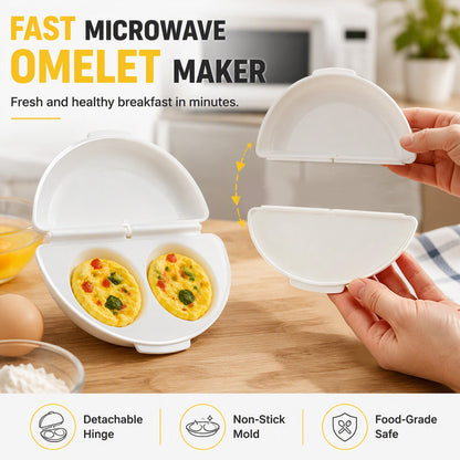 🍳 2-i-1 omelet- & æggekoger til mikrobølgeovn