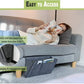 🛏️ 50% RABAT NU! 🛏️ Sengeopbevaringspose med flere rum – blødt filtmateriale, rummelig design & nem installation – perfekt til kollegieværelser, soveværelser og små rum 📚✨