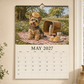 🔥🎁Nyhed 50 % RABAT🔥Vægkalender med Yorkshire Terrier 2027
