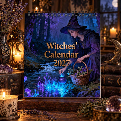 🔮🧙‍♀️ Mystisk Hæxekalender 2027 – Magisk & Gotisk Vægkalender for et helt år ✨🌙