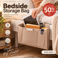 🛏️ 50% RABAT NU! 🛏️ Sengeopbevaringspose med flere rum – blødt filtmateriale, rummelig design & nem installation – perfekt til kollegieværelser, soveværelser og små rum 📚✨